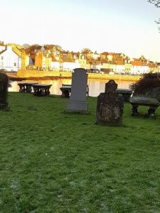 Light on Anstruther from the Churchyard