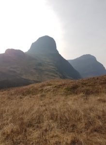 View of the Three Sisters of Glencoe, taken on the way back to the car