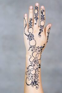 mehndi henna design on a hand