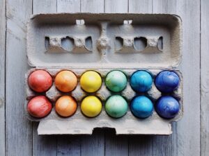 painting easter eggs