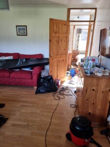 work in progress, wet room conversion