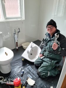 Bathroom to wet room conversion