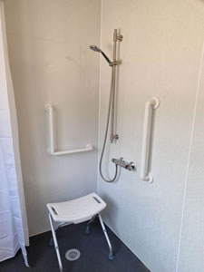 Completed accessible wetroom in Lodge 5